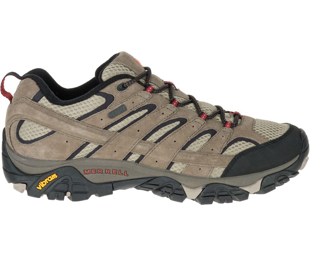 Buty Trekkingowe Merrell Męskie Brązowe - Moab 2 Waterproof Wide Width - 782136-BDG